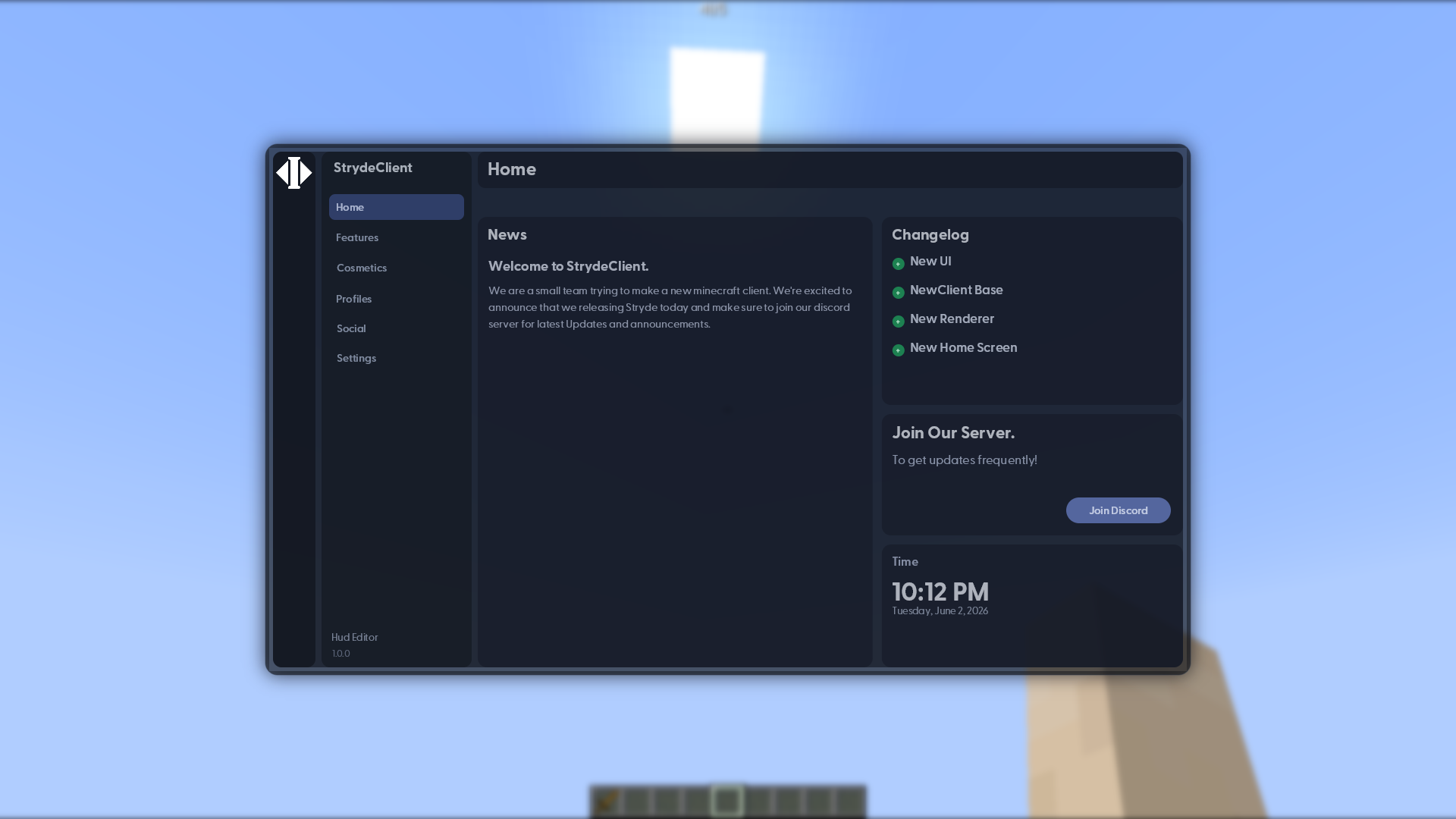 Sneakpeak: Features UI